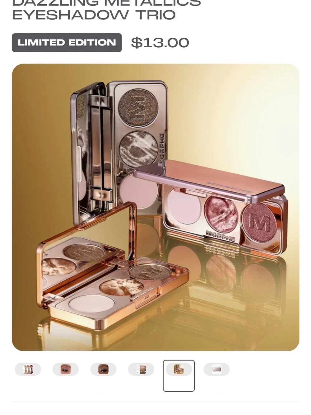 Morphe ChromaPlus Eyeshadow Trio — Platinum Bombshell
